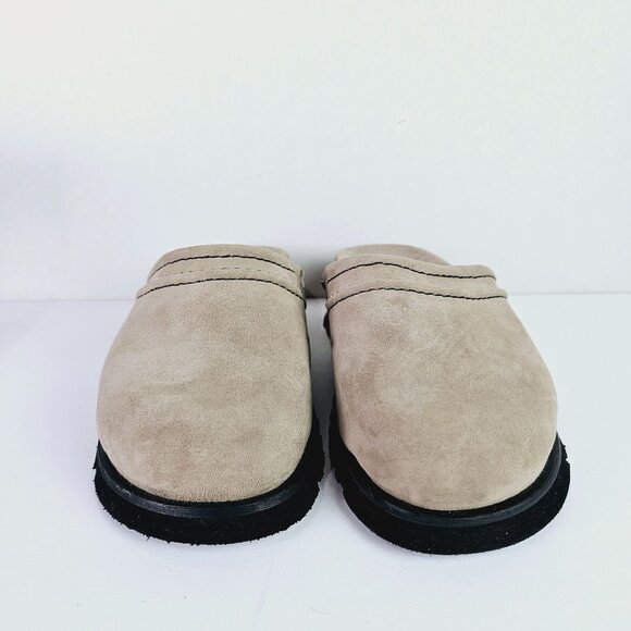 Free People Women's Milo Beige Suede Platform Slip-On Clogs, Sz 8 - Picture 5 of 11